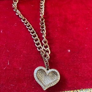 Gold-Tone Pave Heart Pendant Necklace - Women